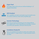 Air-Con Blue Hyper 18000 BTU 21 SEER Hyper Heat Mini Split Air Conditioner 15ft Lineset & Wiring