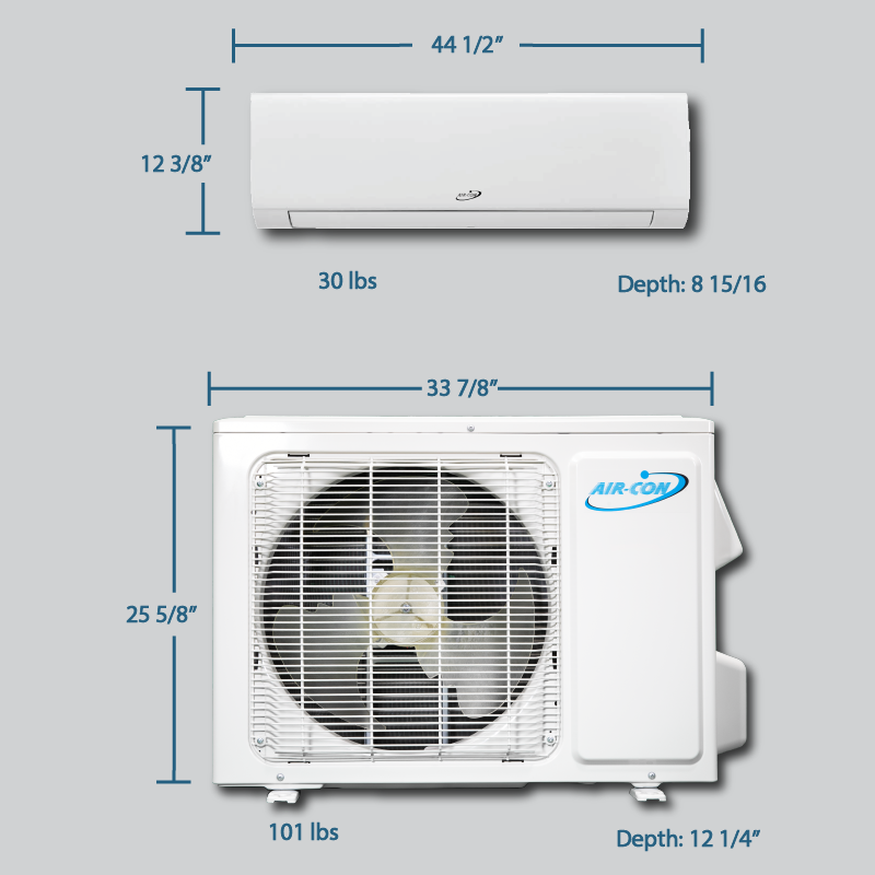 Air-Con Blue Hyper 18000 BTU 21 SEER Mini Split A/C Shop Air-Con