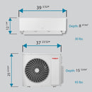 Tosot Cardinal High Efficiency R32 Mini Split Air Conditioner Up To 24.5 SEER2 16ft Lineset