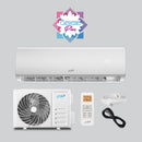 Air-Con Serene PLUS Series R32 17 SEER Mini Split Air Conditioner 16ft Lineset & Wiring