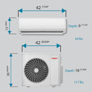Tosot Starling R32 Mini Split Air Conditioner Up To 22 SEER2 16ft Lineset