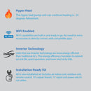 Air-Con Blue Hyper 9000 BTU 26 SEER Hyper Heat Mini Split Air Conditioner 15ft Lineset & Wiring