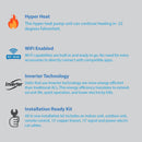 Air-Con Blue Hyper 24000 BTU 21 SEER Hyper Heat Mini Split Air Conditioner 15ft Lineset & Wiring