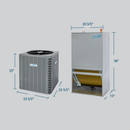 1.5 - 3 Ton 14.3 SEER2 Air-Con Saturn Series Front Return Heat Pump Air Conditioner System