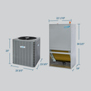 1.5 - 3 Ton 14.3 SEER2 Air-Con Saturn Series Front Return Heat Pump Air Conditioner System