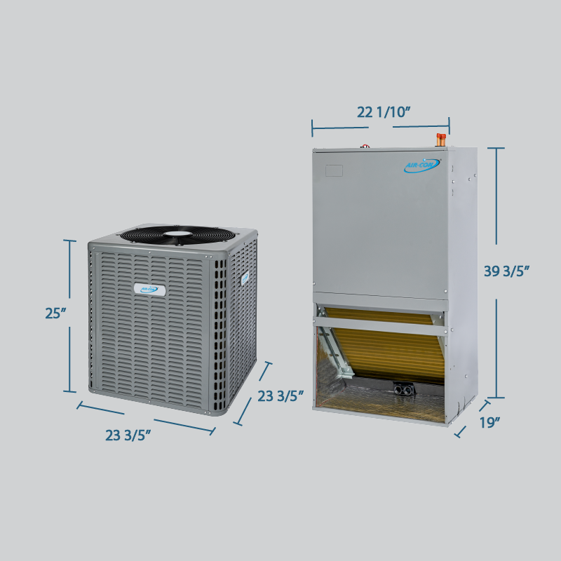 1.5 - 3 Ton 14.3 SEER2 Air-Con Saturn Series Front Return Heat Pump Air Conditioner System
