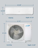 Air-Con Eclipse Series 30000 BTU 18.9 SEER Ductless Mini Split Air Conditioner