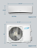 Air-Con Titanium 9000 BTU Ductless Mini Split Air Conditioner Heat Pump System 19 SEER 110-120V